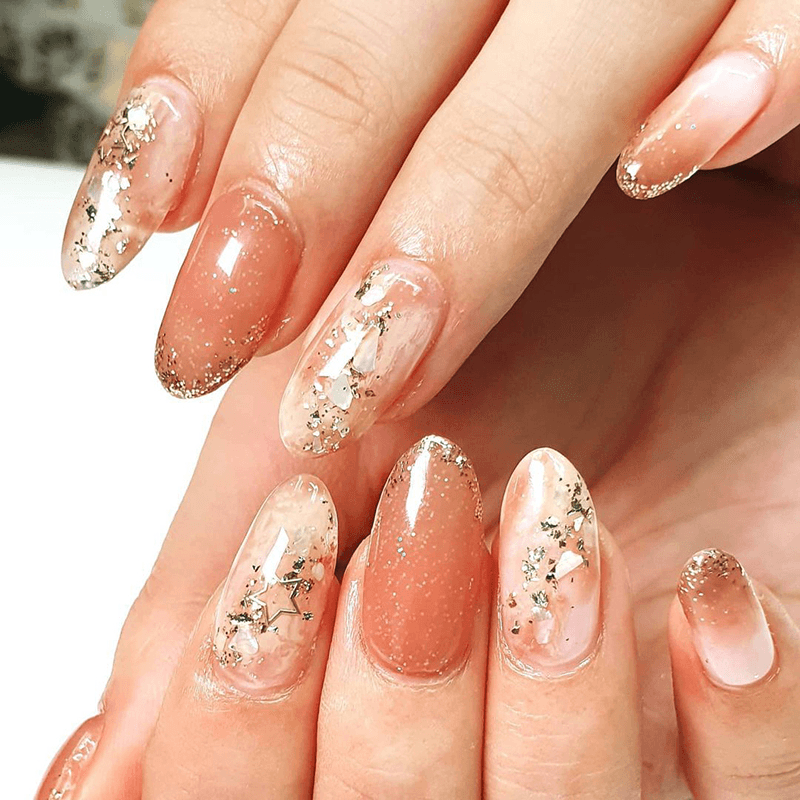 Top 54 milky tea-colored nail designs