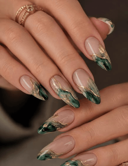 Green Nail Style — variation 6