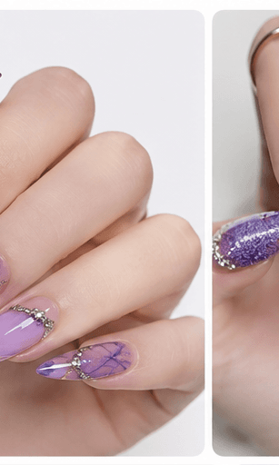 Purple nails combine romance, creativity, mystery, and elegance in one color family. Soft lavender feels dreamy and delicate, lilac gives a youthful pastel mood, mauve looks refined and wearable, while deep plum or royal purple adds drama and luxury. This style is excellent for users who want something more expressive than nude but softer than black or red. Purple works beautifully with floral details, aura effects, cat-eye gel, glitter, chrome, marble, and celestial motifs. It can be cute, elegant, magical, or glamorous depending on the design direction, making it highly useful for nail websites, seasonal collections, beauty apps, and personalized recommendations.