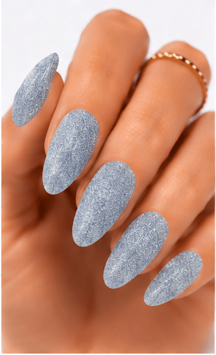 Sugar nails create a fine sparkling texture that looks like crystallized sugar dusted over the nail surface. The effect is usually made with sugar powder, fine glitter, textured gel, or sprinkled particles that stay slightly raised after curing. This style feels cute, festive, and tactile, but it can also look refined when done in white, champagne, or soft pastel tones. Sugar nails are popular for snow themes, holiday designs, dessert-inspired looks, bridal sparkle, and kawaii collections. They work especially well as accent nails, sweater patterns, frosted French tips, or delicate textured details in photo galleries and salon menus.