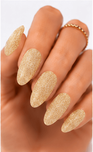 Sugar nails create a fine sparkling texture that looks like crystallized sugar dusted over the nail surface. The effect is usually made with sugar powder, fine glitter, textured gel, or sprinkled particles that stay slightly raised after curing. This style feels cute, festive, and tactile, but it can also look refined when done in white, champagne, or soft pastel tones. Sugar nails are popular for snow themes, holiday designs, dessert-inspired looks, bridal sparkle, and kawaii collections. They work especially well as accent nails, sweater patterns, frosted French tips, or delicate textured details in photo galleries and salon menus.