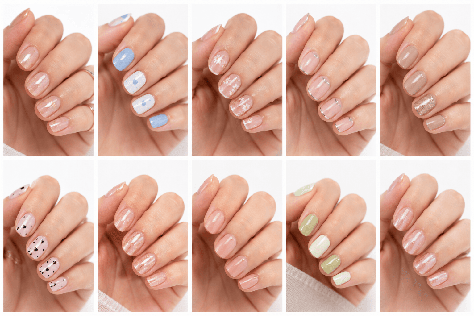 Short nails are practical, clean, and comfortable for everyday life. This length usually stays close to the fingertip, making it easy to type, work, cook, exercise, and care for children without much inconvenience. Short nails are ideal for natural manicures, office-friendly styles, minimalist nail art, sheer colors, French tips, jelly finishes, and simple seasonal accents. They can look elegant, youthful, or modern depending on the color and shape. For nail websites and recommendation systems, short length is important because it helps users find wearable designs that fit active lifestyles, conservative workplaces, and low-maintenance beauty routines.