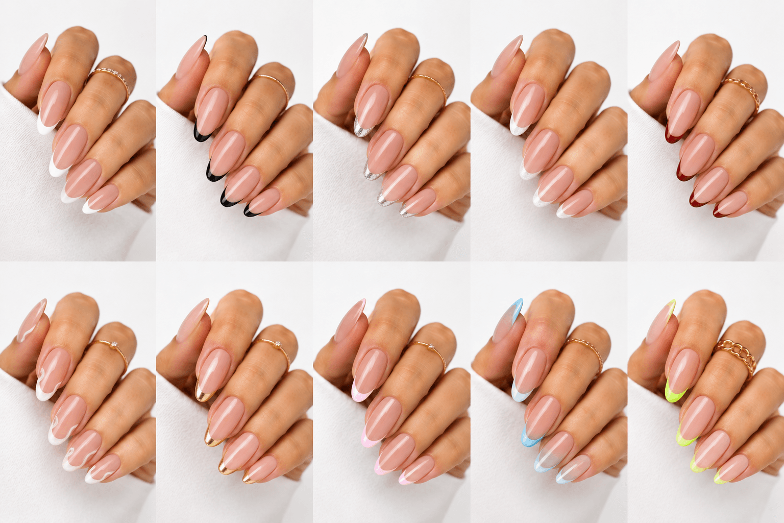 The French manicure is a timeless classic characterized by a natural pink or nude base with crisp white tips. This elegant style creates the illusion of longer, healthier nails and offers a sophisticated, versatile look suitable for any occasion. Originating in France, it has become a global standard for refined beauty, loved for its clean lines and natural appearance.