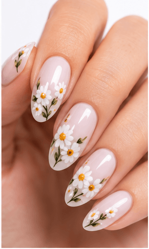 Hand-painted nails are created directly by the nail artist using fine brushes, gel paints, and careful layering. This style is the most personal and expressive form of nail art because it can include flowers, portraits, abstract lines, seasonal themes, miniature landscapes, lace, fruit, animals, or custom illustrations. Compared with stickers or stamping, hand painting gives more freedom in scale, color, composition, and mood. It is ideal for premium salon services, editorial collections, special events, and clients who want a design made specifically for them. The final result often feels artistic, meaningful, and highly collectible in photo galleries.