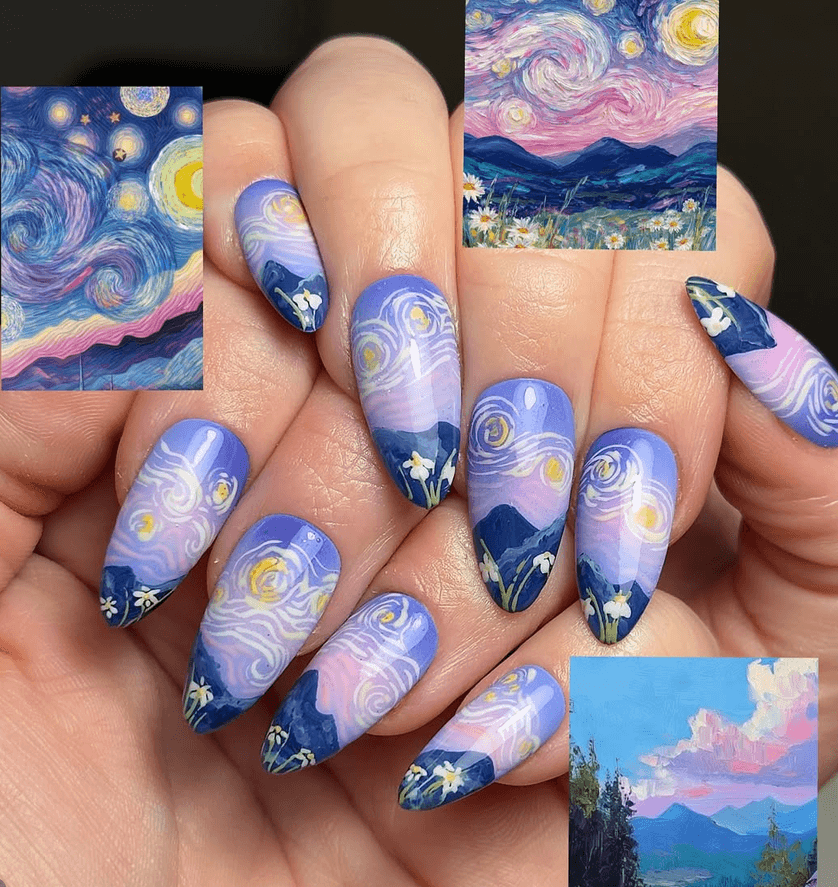 Hand-Painted Nail Style — variation 6