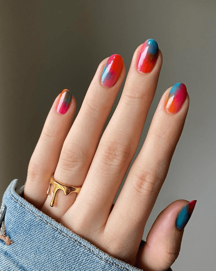 Watercolor Nail Style — variation 3