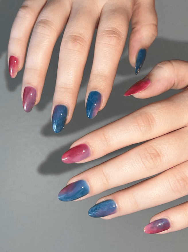 Watercolor Nail Style — variation 6