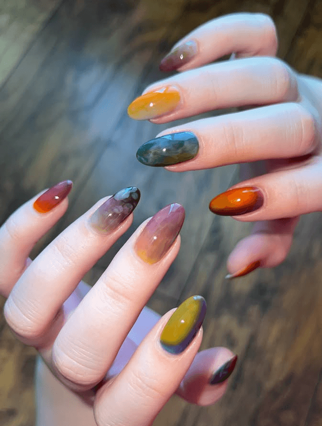 Watercolor Nail Style — variation 9
