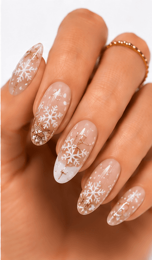 Christmas nails are festive designs inspired by holiday colors, cozy textures, winter motifs, gifts, ornaments, snowflakes, candy canes, stars, wreaths, and sparkling lights. This theme can be cute with tiny icons, elegant with red and gold, cozy with sweater patterns, or luxurious with glitter, velvet, chrome, and rhinestones. Christmas nails are highly seasonal and extremely useful for salon campaigns, holiday menus, social media galleries, and recommendation systems. They can be adapted for clients who want a subtle winter accent or a full festive statement set. The theme is easy to organize by color palette, motif, sparkle level, and occasion.
