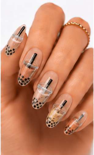 Food nails are a playful and highly visual theme inspired by desserts, drinks, snacks, breakfast items, sushi, pasta, candy, pastries, and café culture. This theme can look cute and quirky with tiny illustrated foods, stylish with coffee and croissant motifs, or bold with colorful pop-art meals. Food nails are especially useful for social media, seasonal campaigns, themed salon collections, and clients who want a manicure that feels personal and fun. The style works well with hand painting, stickers, 3D mini charms, jelly details, glossy droplets, and matte backgrounds. For apps and websites, food themes are easy to tag by cuisine, ingredient, color, and mood.