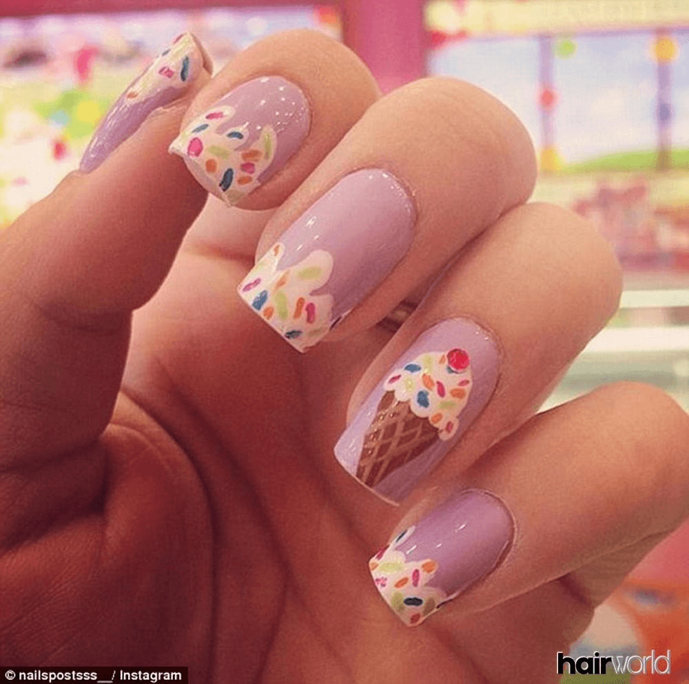 Top 72 dripping ice cream nail designs